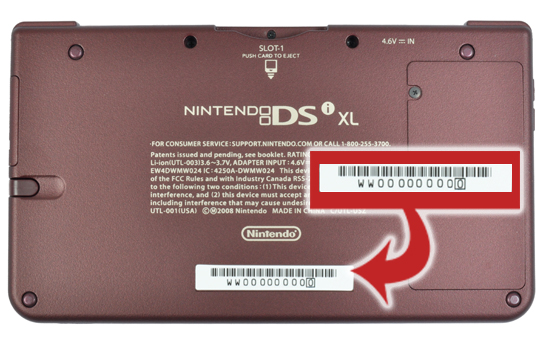 Nintendo 3ds Xl Serial Number